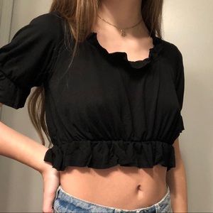 NWT Nasty Gal ruffle crop top